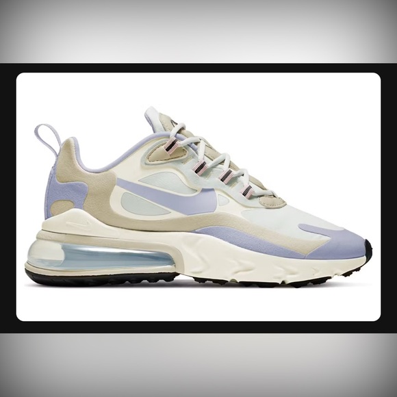 Nike Air Max 270 React Fossil Ghost Woman’s 9.5 - Picture 1 of 9